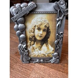 4x6" square picture frame -metal silver